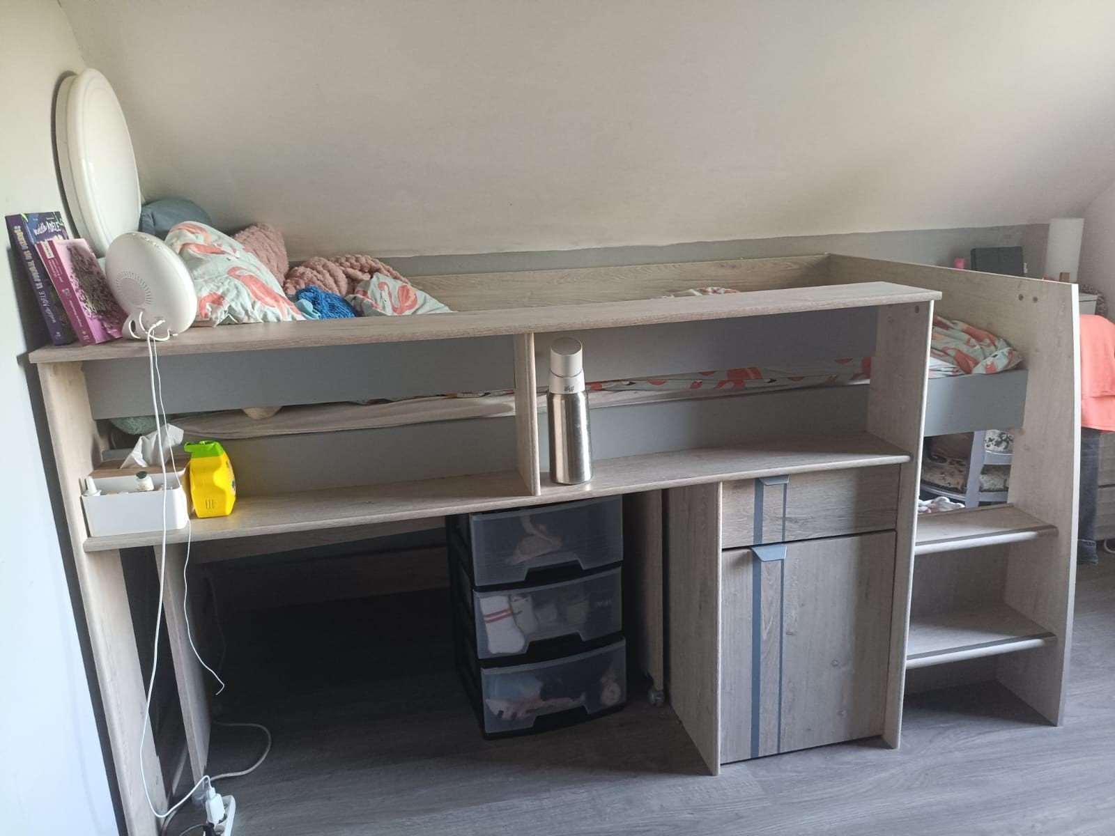 Lit surélevé, 100 cm, Lit mi-hauteur mezzanine, Enlèvement, Moins de 160 cm