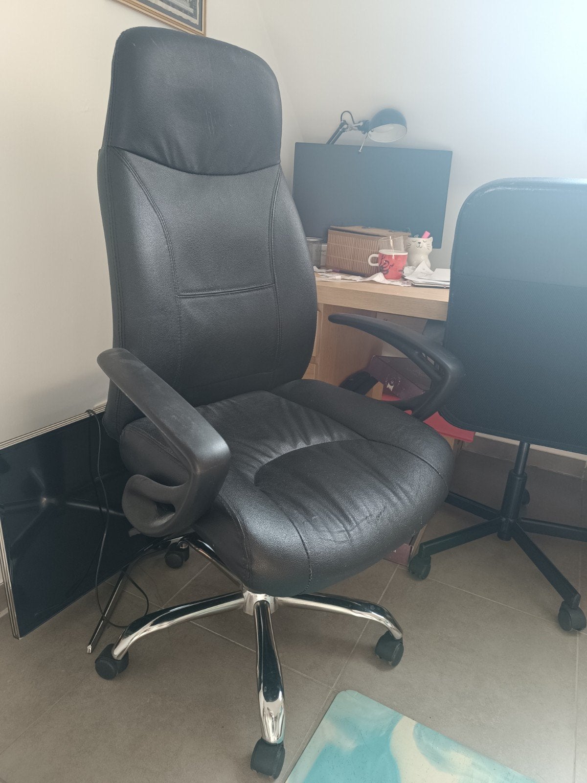 Zwarte bureastoel, Maison & Meubles, Chaises de bureau, Enlèvement, Ergonomique, Noir, Chaise de bureau
