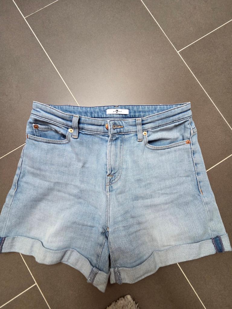 Short en jean 7 For All Mankind (Seven) taille 27, Enlèvement, Comme neuf, Bleu