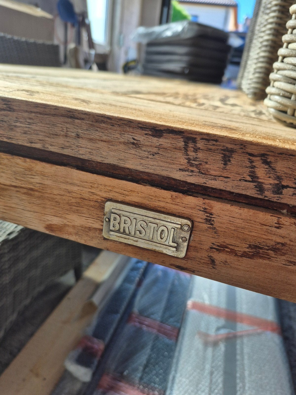 Houten Tafel met stoelen, Tuin en Terras, Ophalen