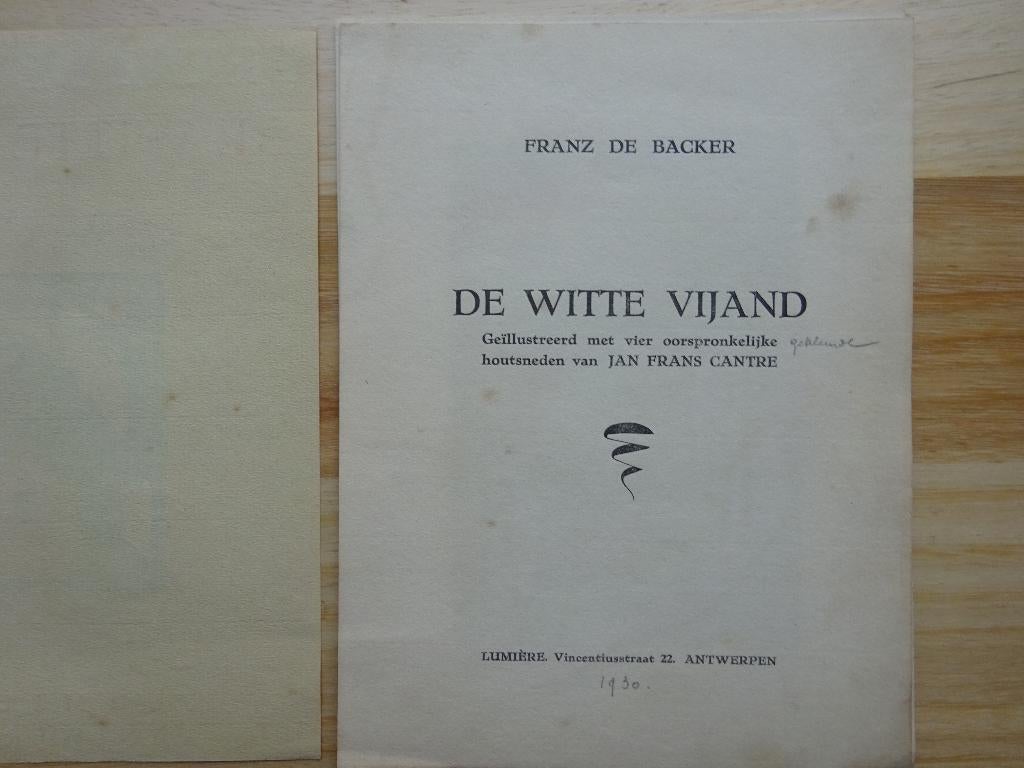 4 gekleurde houtsneden van Jan Frans Cantré, 1930, Ophalen of Verzenden, Gelezen, Schilder- en Tekenkunst