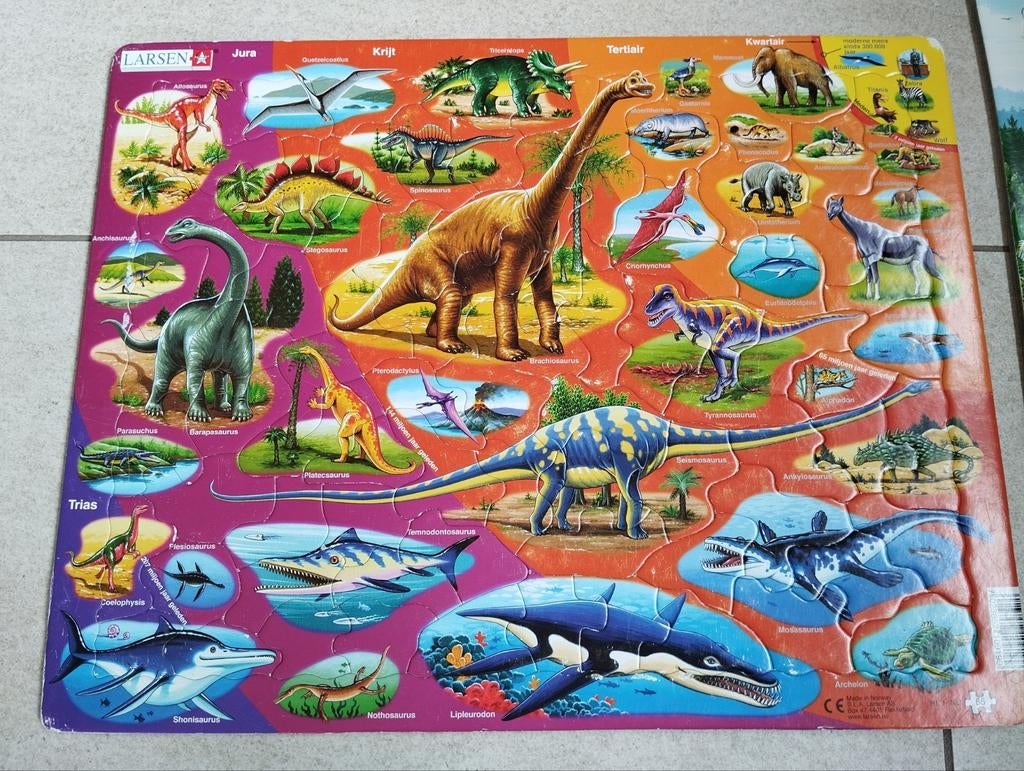 Puzzel dino's, Ophalen