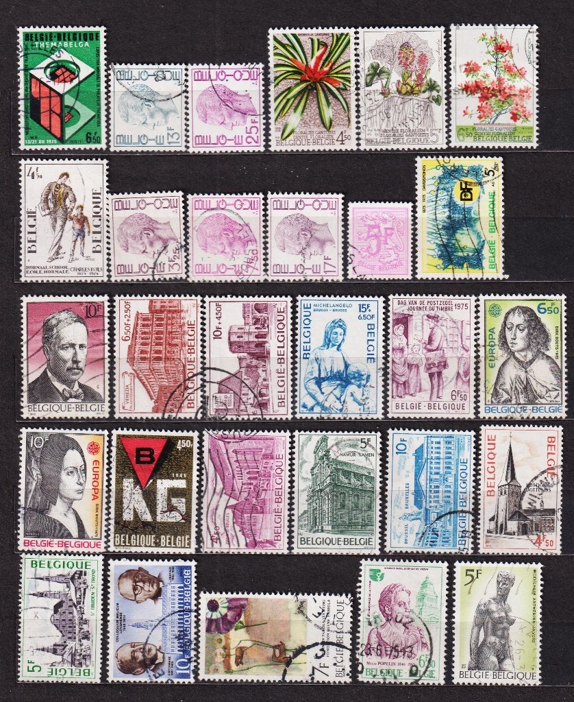 België 1975 volledig jaar gestempeld, Postzegels en Munten, Verzenden, Gestempeld, Gestempeld