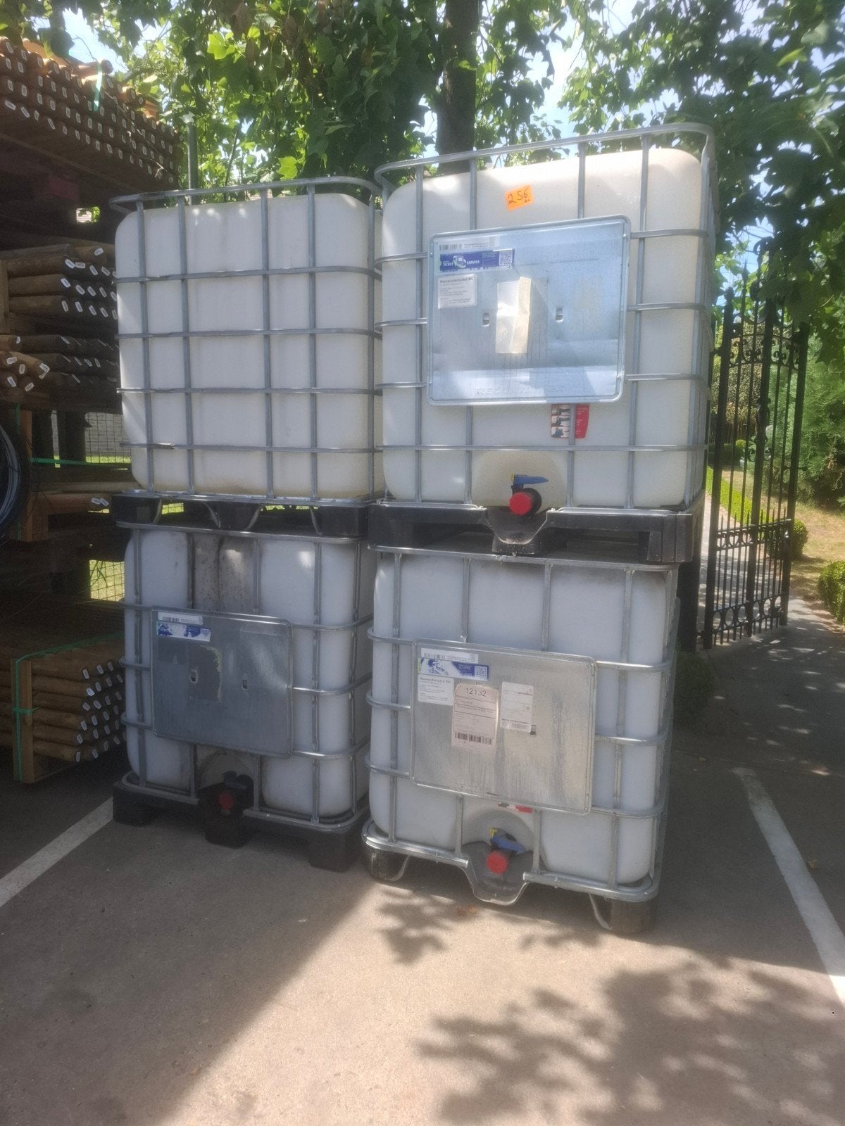 Ibc vaten 1000 liter ., 150 litres ou plus, Enlèvement, Utilisé, Avec robinet