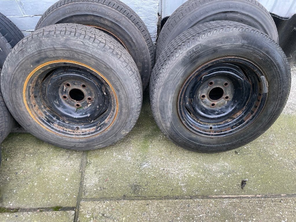 Chevrolet originele stalen velgen 14" 4 stuks, Auto-onderdelen, Banden en Velgen, Ophalen, 14 inch, Overige, Gebruikt