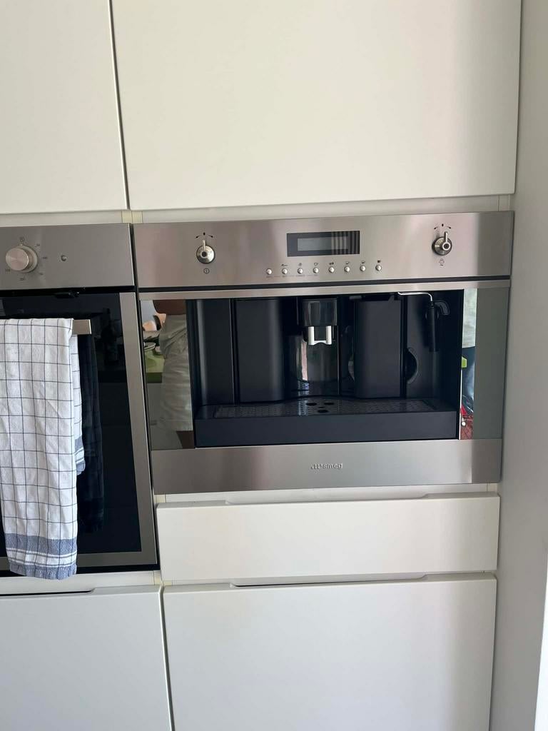 Koffiemachine inbouw SMEG CMS45X, Elektronische apparatuur, Koffiezetapparaten, Ophalen, Zo goed als nieuw, Koffiemachine
