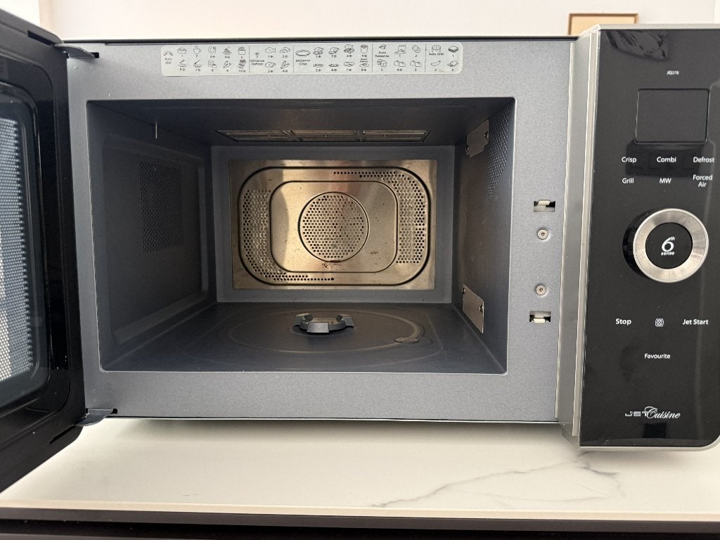 WHIRLPOOL JQ 278/SL magnetronoven/grill/heteluchtverwarming, Elektronische apparatuur, Ophalen, Crisp, Tussenbouw, Zo goed als nieuw