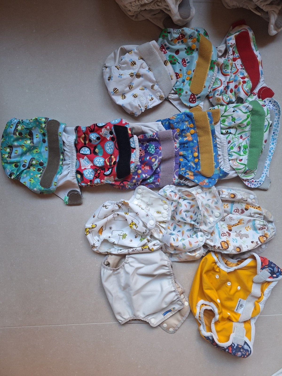 Pakket herbruikbare luiers (vnl totsbots), Kinderen en Baby's, Badjes en Verzorging, Ophalen of Verzenden, Gebruikt, Overige typen