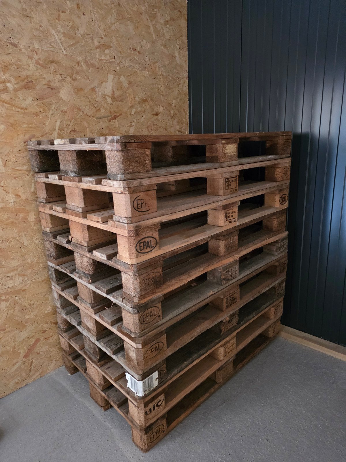 Te koop set van 9 europallets, Ophalen