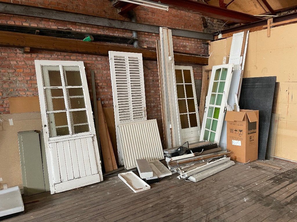 deuren met glas, Ophalen, Gebruikt, 80 tot 100 cm, Binnendeur
