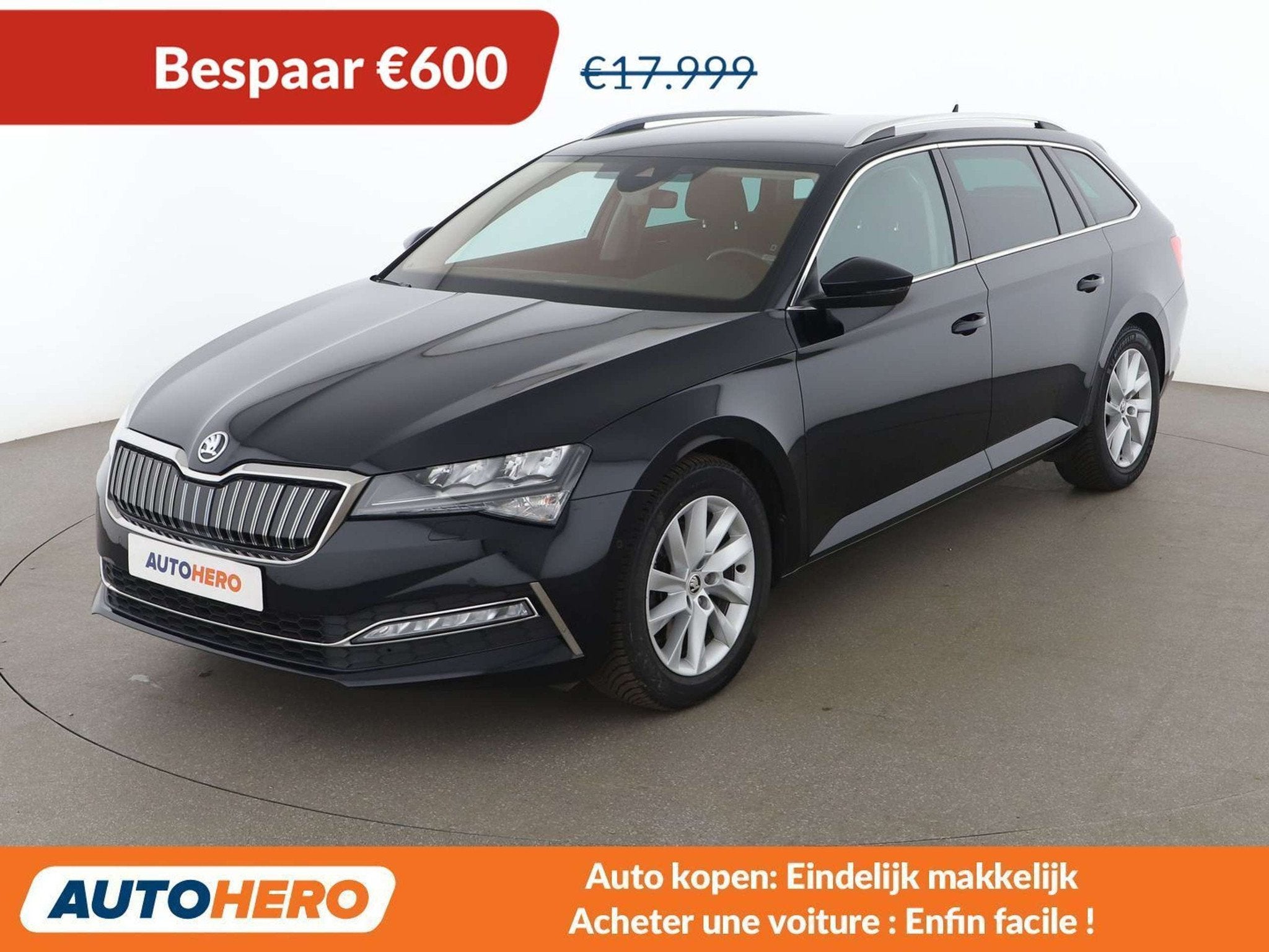 Skoda Superb 1.4 Plug-in Hybrid Style iV (bj 2020), Auto's, Skoda, Gebruikt, 34 g/km, Zwart, 1395 cc