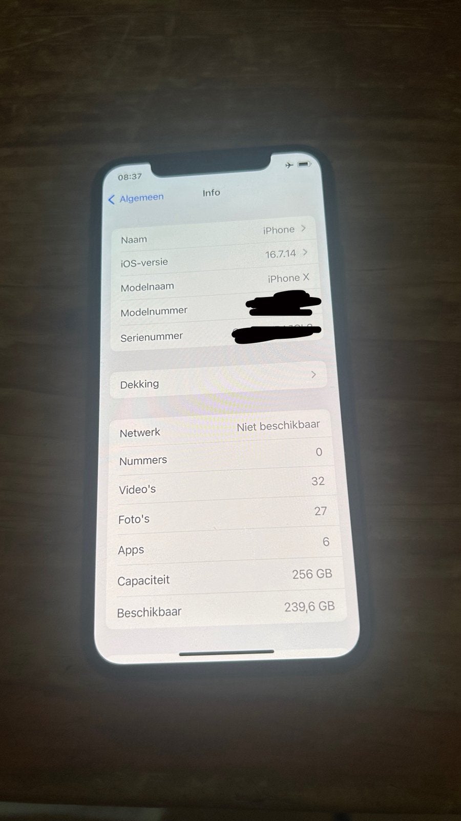 iPhone X 256GB – Space Gray/Zwart – Nieuwstaat, Télécoms, Téléphonie mobile | Apple iPhone, 256 GB, Enlèvement, Noir, Comme neuf