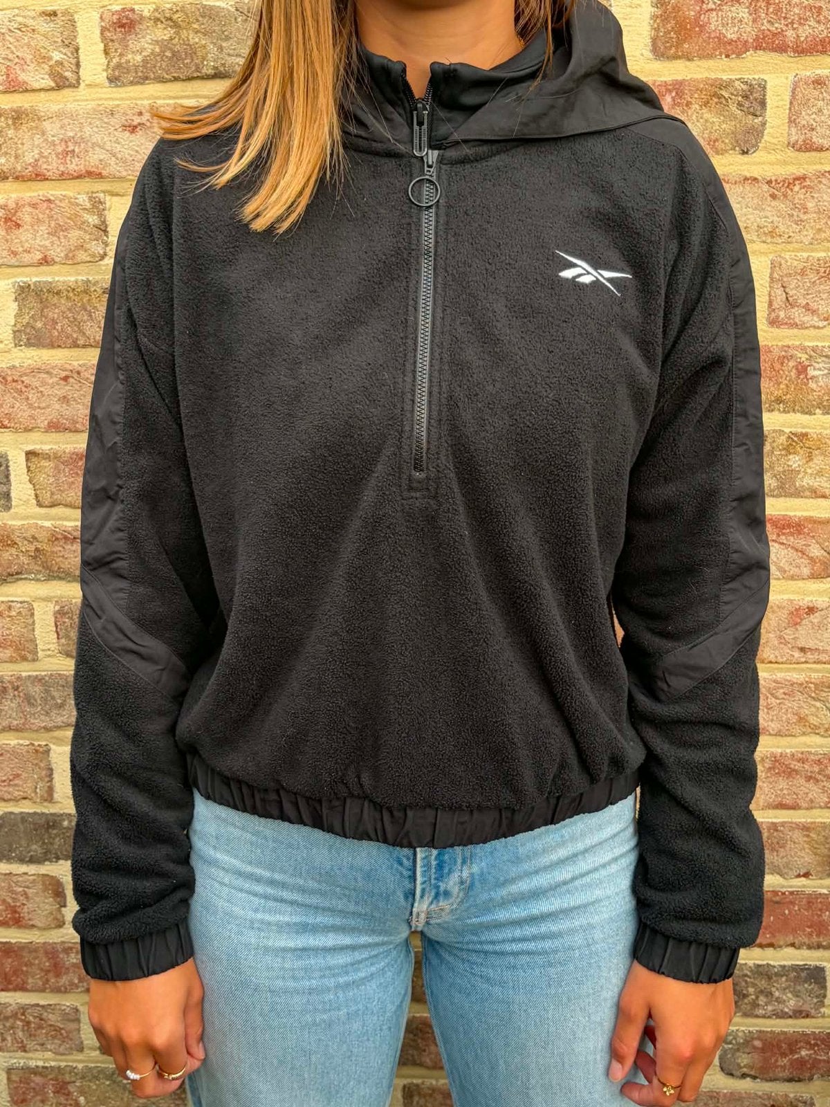 Veste polaire Reebok, Envoi, Porté, Taille 36 (S), Noir