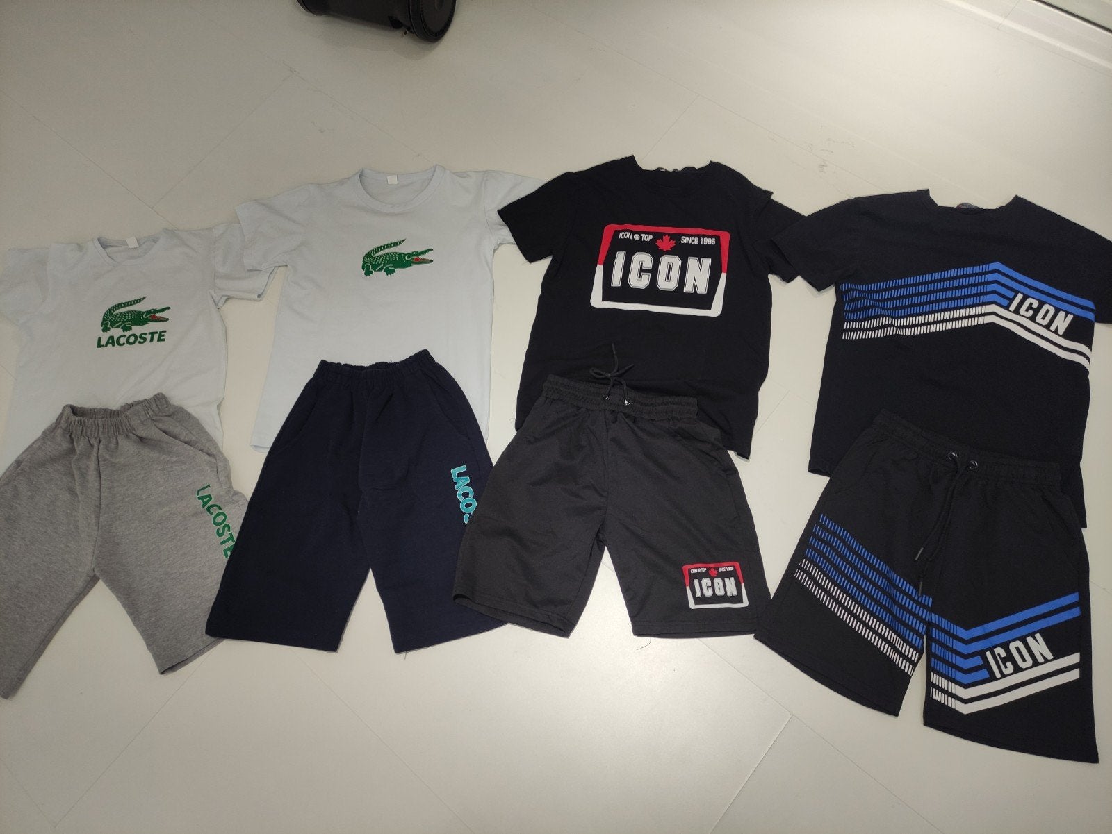 4x Zomer setjes jongens maat 10-12 jaar - Lacoste / ICON - N, Ophalen of Verzenden