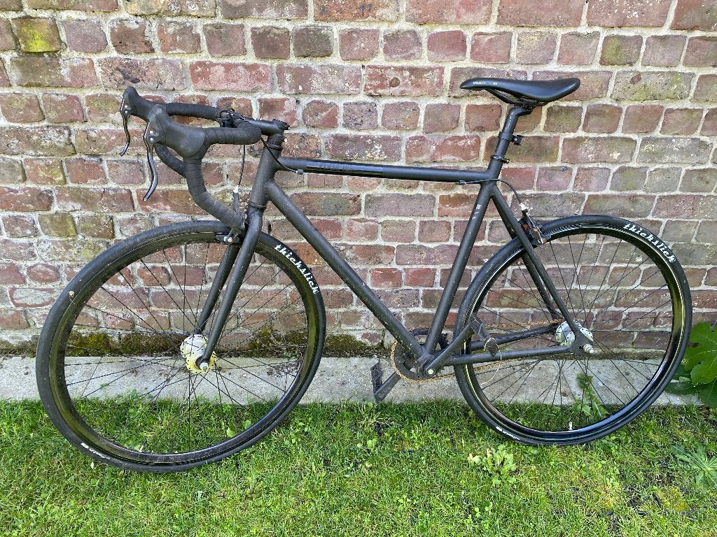 Fixie Inc fiets – mat zwart – project / op te frissen, Gebruikt, Velgrem, 53 tot 57 cm, Ophalen