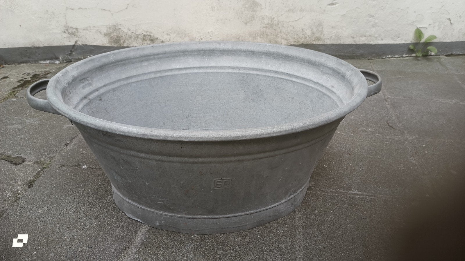 Authentieke vintage zinken teilen en emmer met deksel, Enlèvement, Utilisé, Jardin