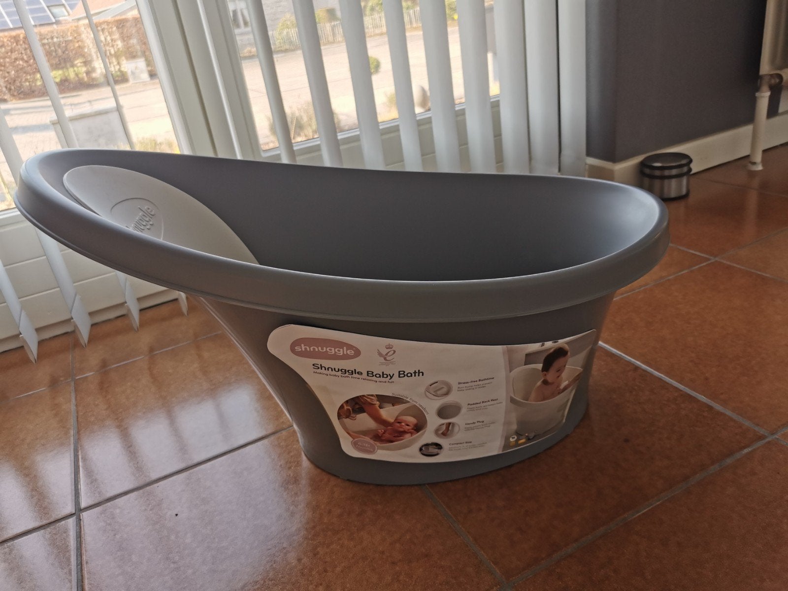 shnuggle badje grijs, Kinderen en Baby's, Ophalen of Verzenden, Badje