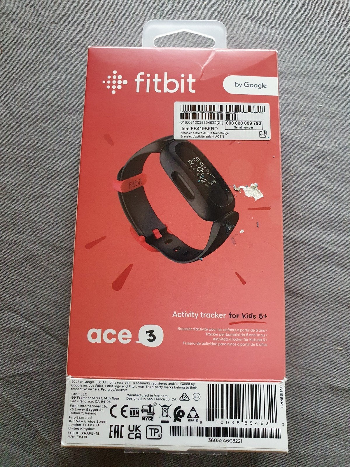 Google fitbit ace 3 enfants 6+, Handtassen en Accessoires, Ophalen, Zwart, Waterdicht, Gebruikt