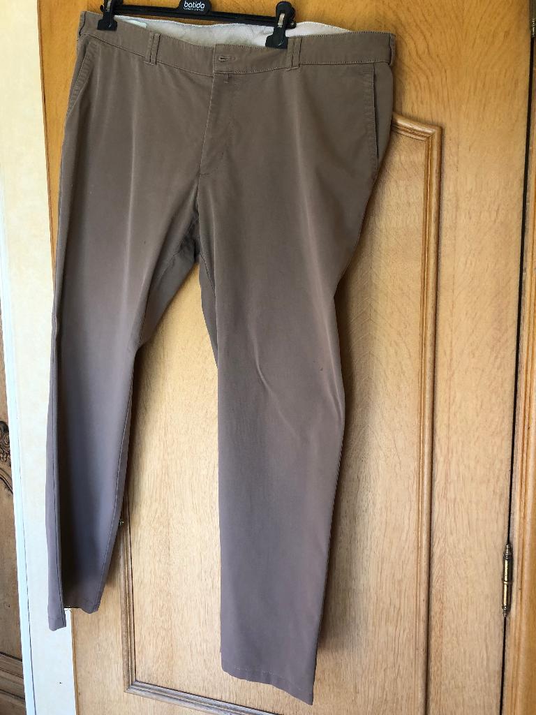 Lichtbruine mannen zomerbroek in katoen maat 58, Enlèvement