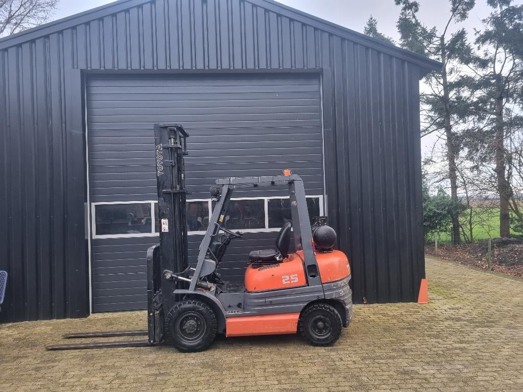 Heftruck Toyota 2.5 ton LPG duplexmast 4 meter, Heftruck, Toyota., 2000 tot 3000 kg, Ophalen