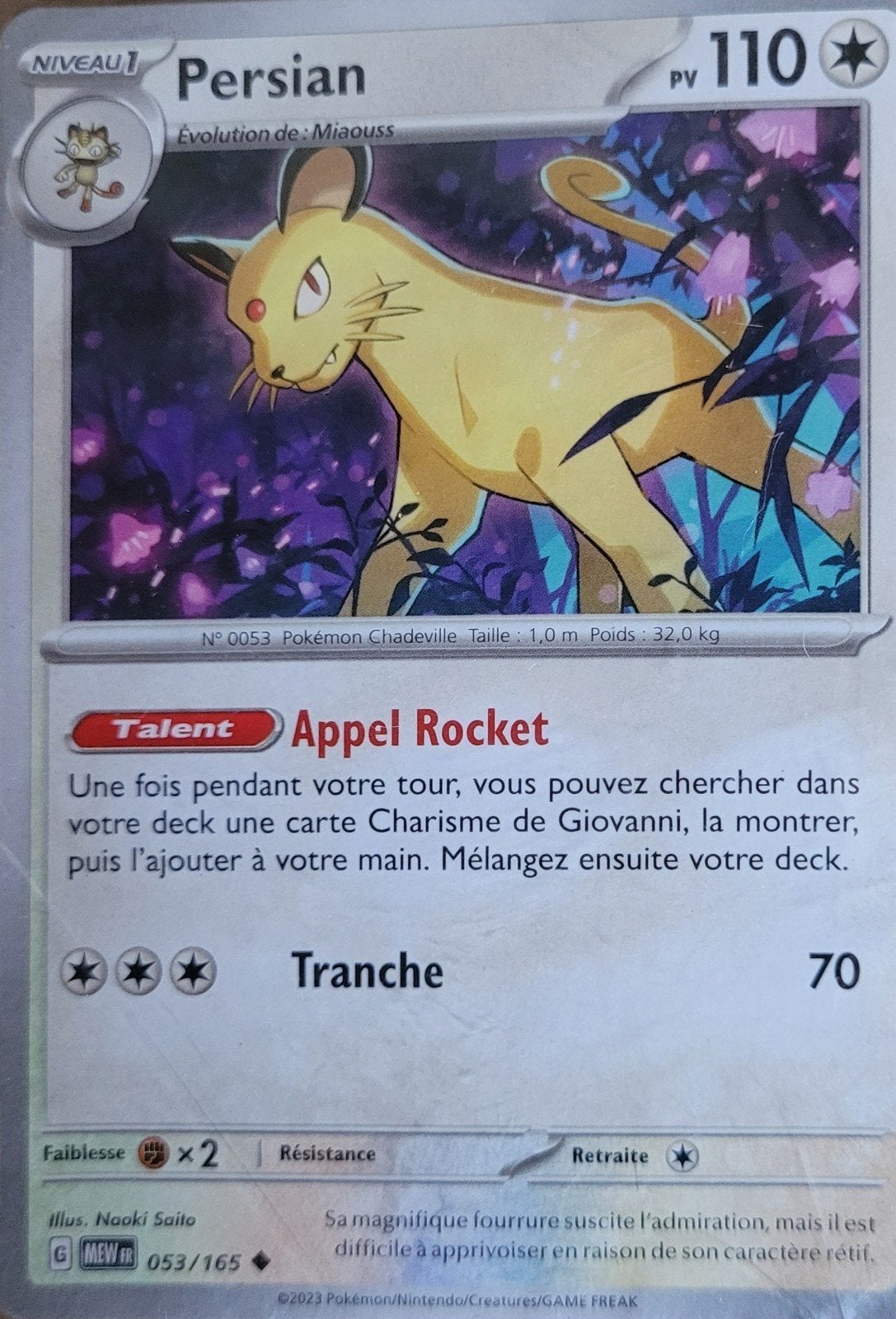 carte Pokemon Persian