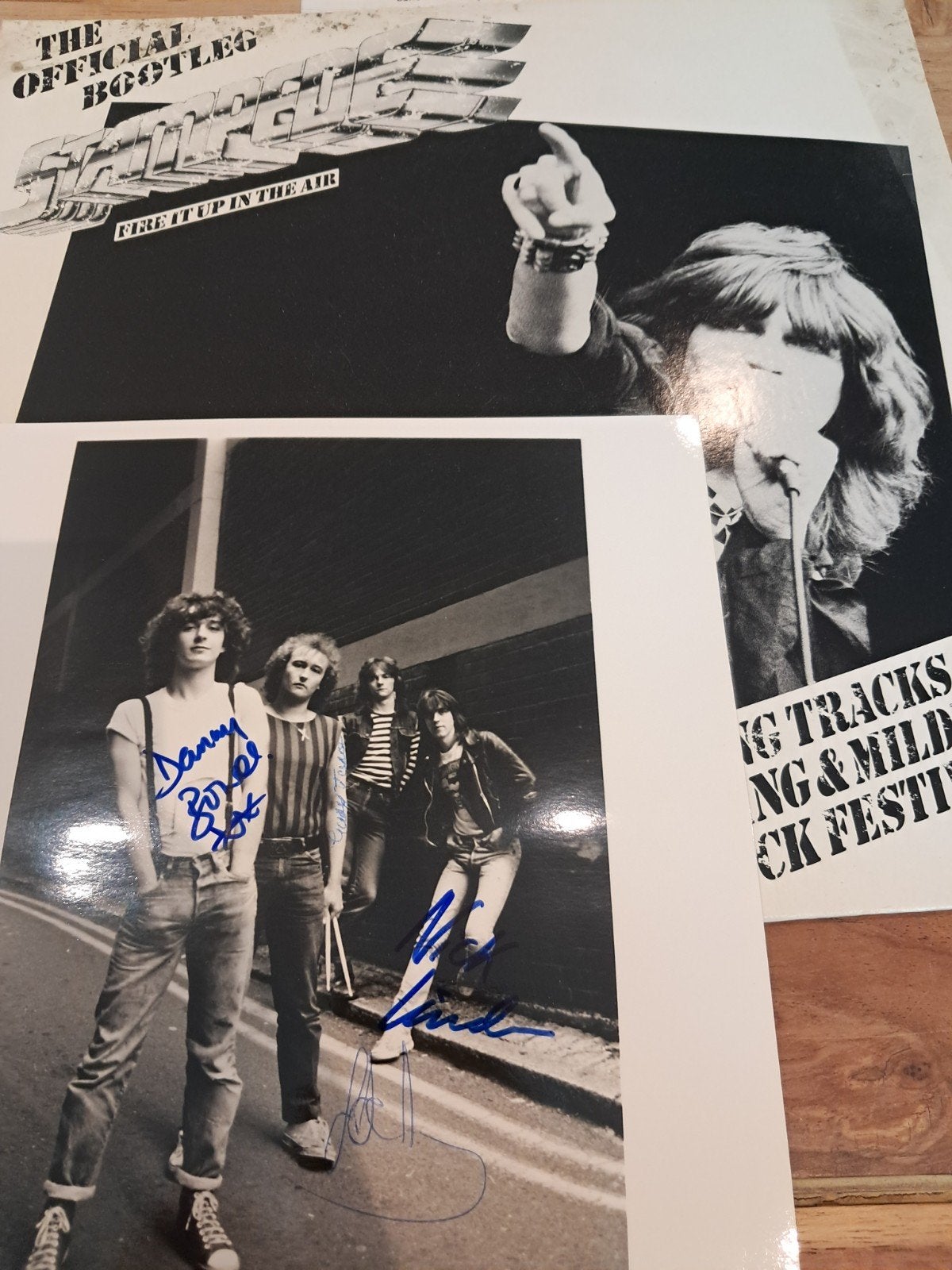 Lp Stampede ( Gesigneerde foto + bio ), Cd's en Dvd's, LP, Gebruikt, Ophalen of Verzenden, Hardrock