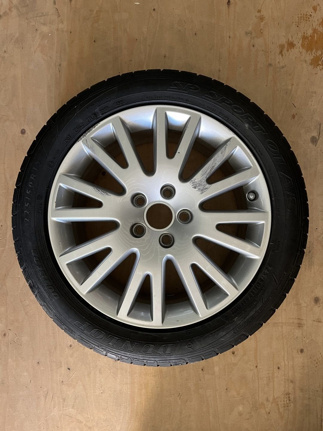 1x Audi reservewiel  Dunlop  SP Sport 01 A/S 225-50-17 86v D, Pneus et Jantes, Pneus hiver, -, Véhicule de tourisme