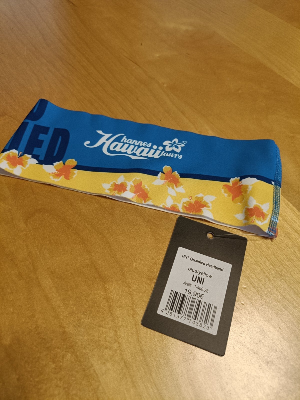 Elastische hoofdband 'Qualified Hawaii', Kleding | Dames, Sportkleding, Ophalen, Blauw, Overige typen, Nieuw