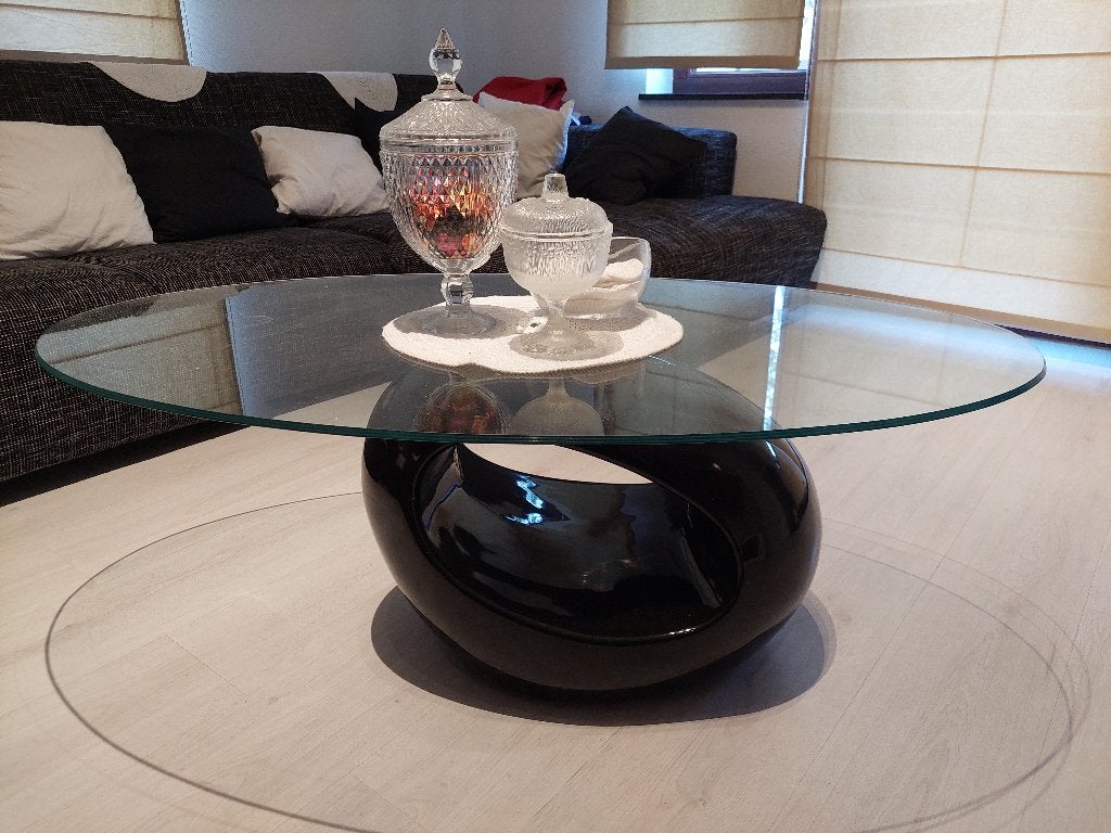 Salontafel, Enlèvement, Comme neuf, Ovale, Verre