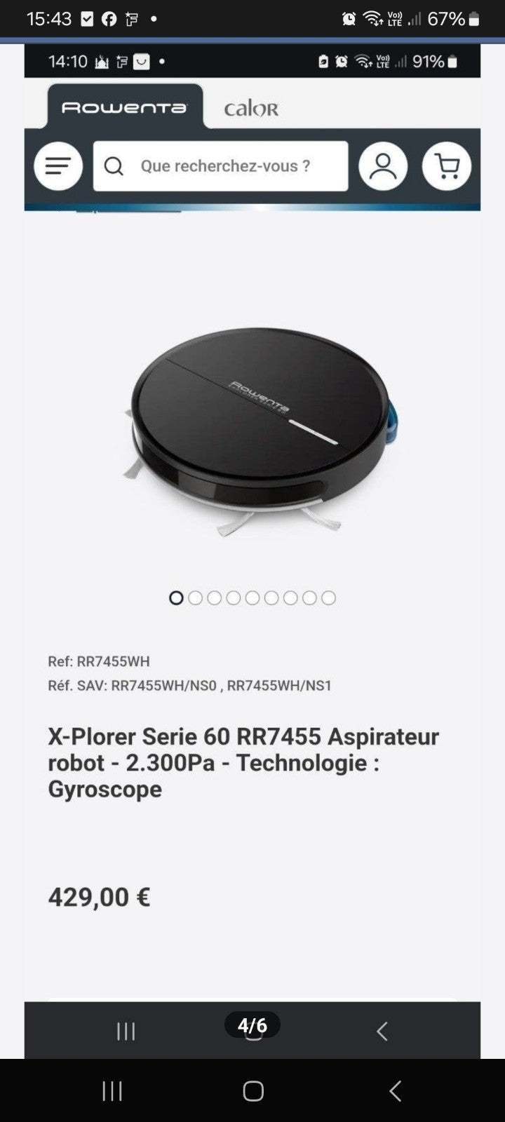Aspirateur robot Rowenta xplorer série 60 neuf, Enlèvement ou Envoi, Aspirateur robot, Rowenta