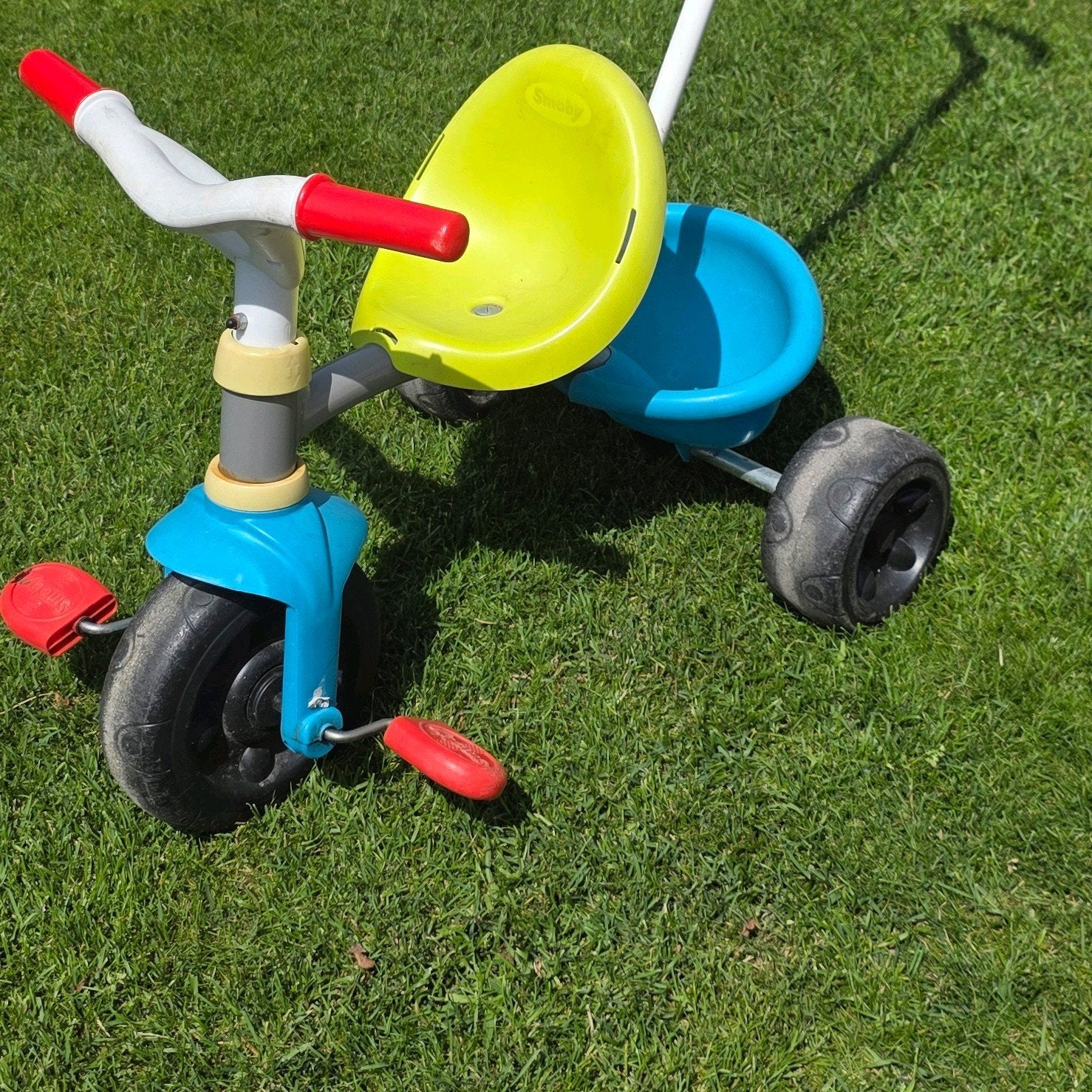 Smoby kinderdriewieler met duwstang, Fietsen en Brommers, Ophalen