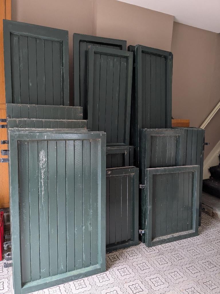 Volets en chêne + Arrêts Bergère, Huis en Inrichting, Ophalen, Gebruikt