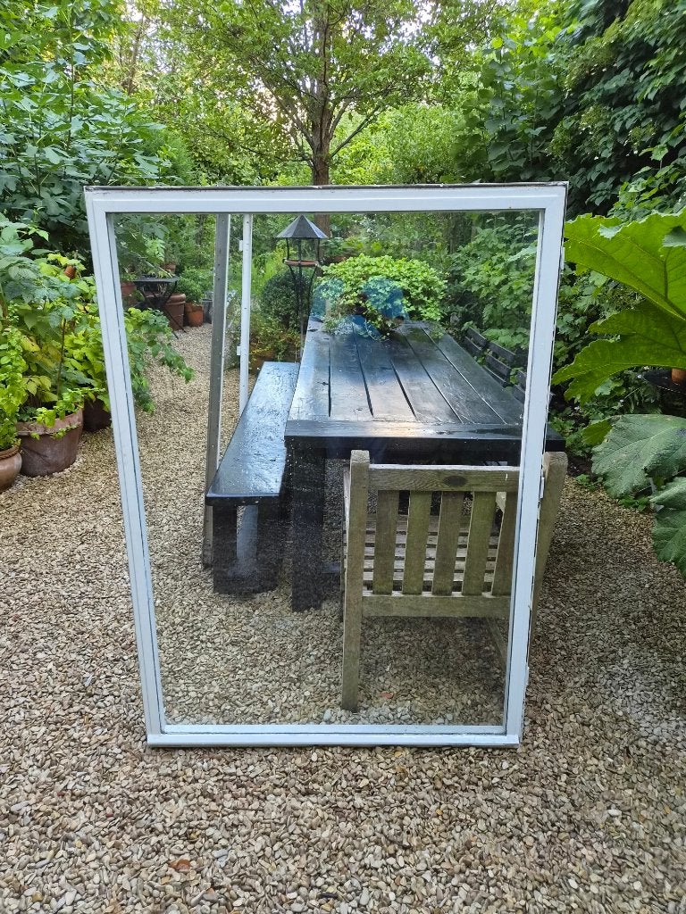 GRATIS: raam aluminium glas, Doe-het-zelf en Bouw, Ophalen, Gevelraam of Ruit, Gebruikt, 80 tot 120 cm