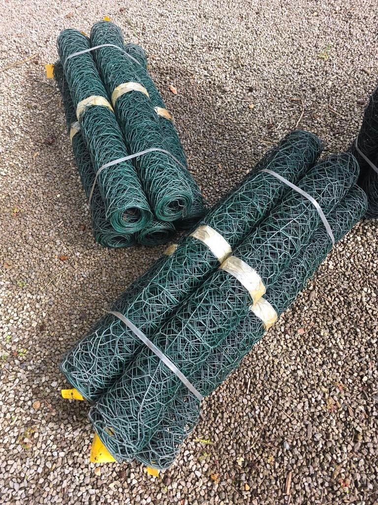 Kippengaas zeshoekgaas tuingaas groen pvc H : +/- 90 a 100cm, Tuin en Terras, Gaas en Draad, Nieuw, Gaas, 20 meter of meer, Ophalen