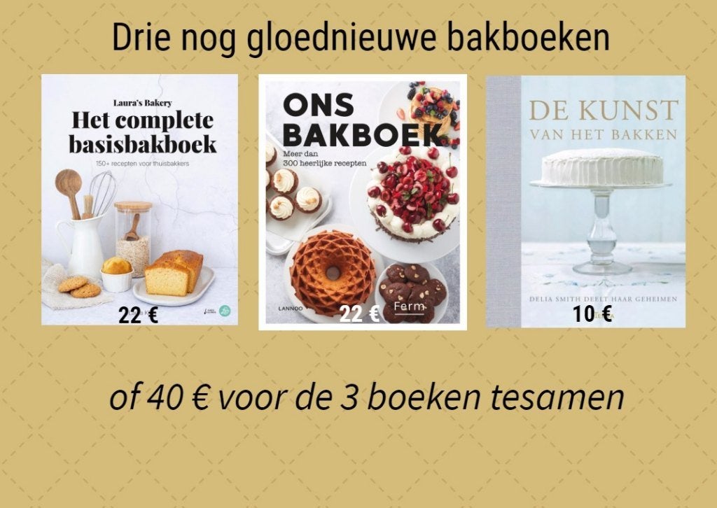 3 GLOEDNIEUWE BAKBOEKEN, Boeken, Kookboeken, Ophalen of Verzenden, Nieuw, Taart, Gebak en Desserts