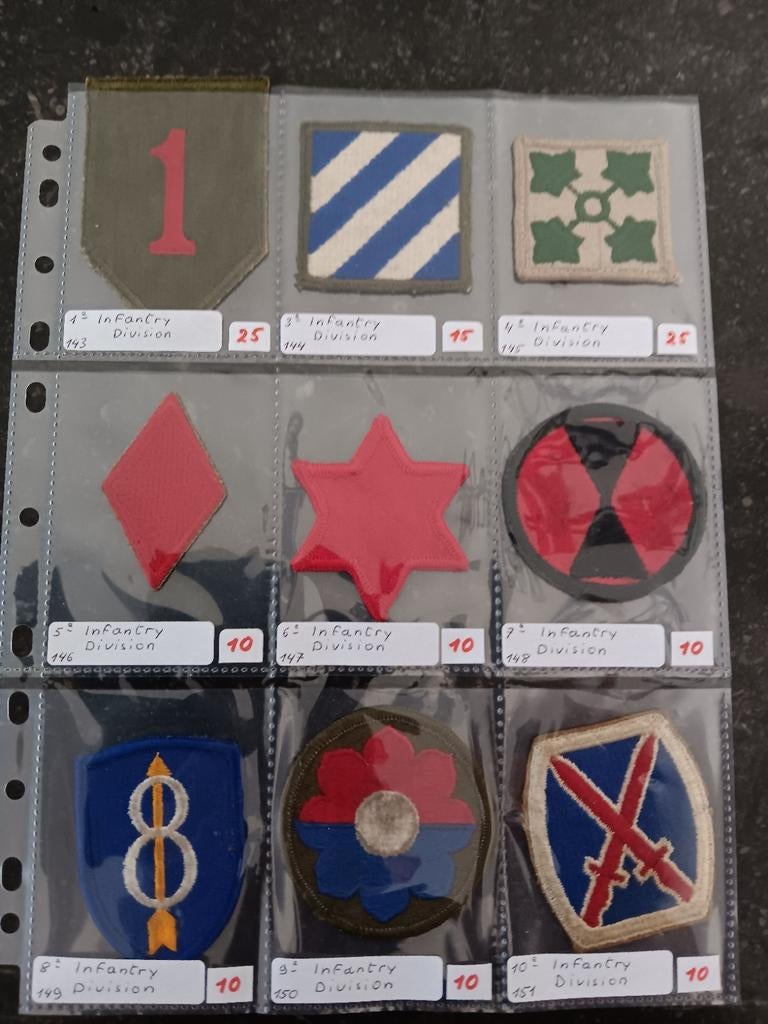 Us ww2 patches, Enlèvement ou Envoi