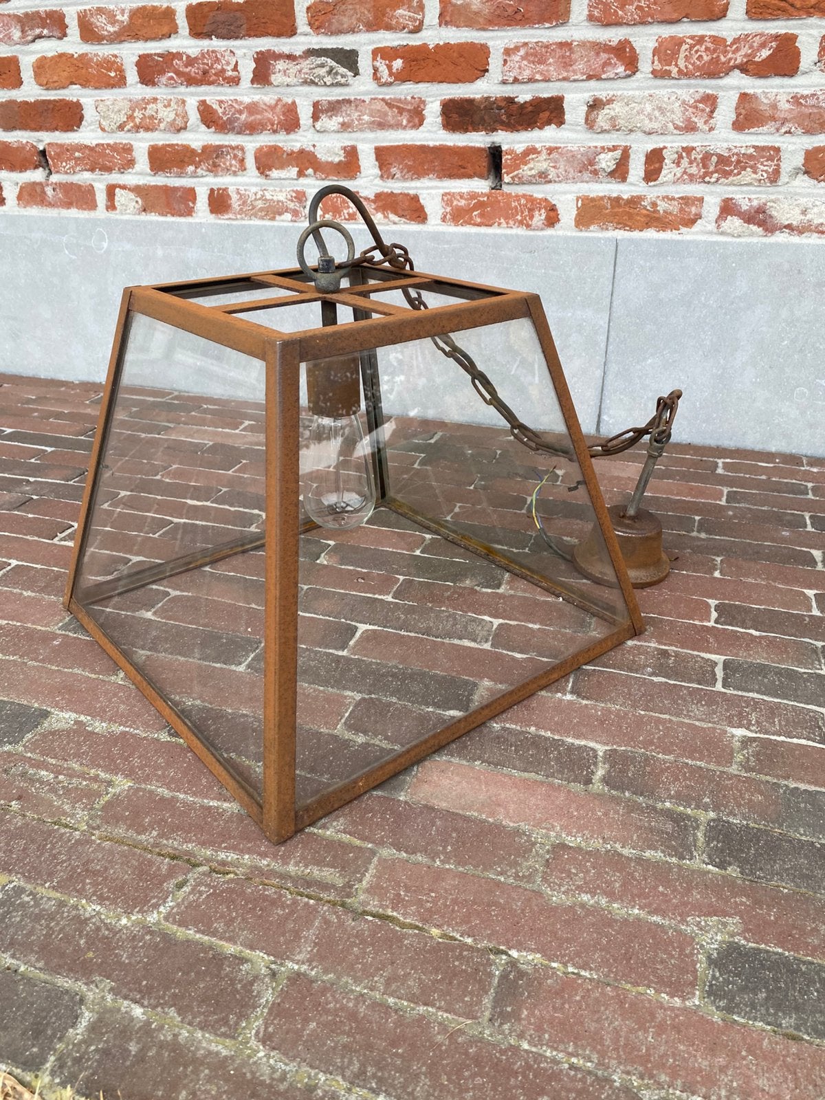 Hanglamp, Enlèvement, Utilisé, Métal, Landelijk tijdloos industrieel