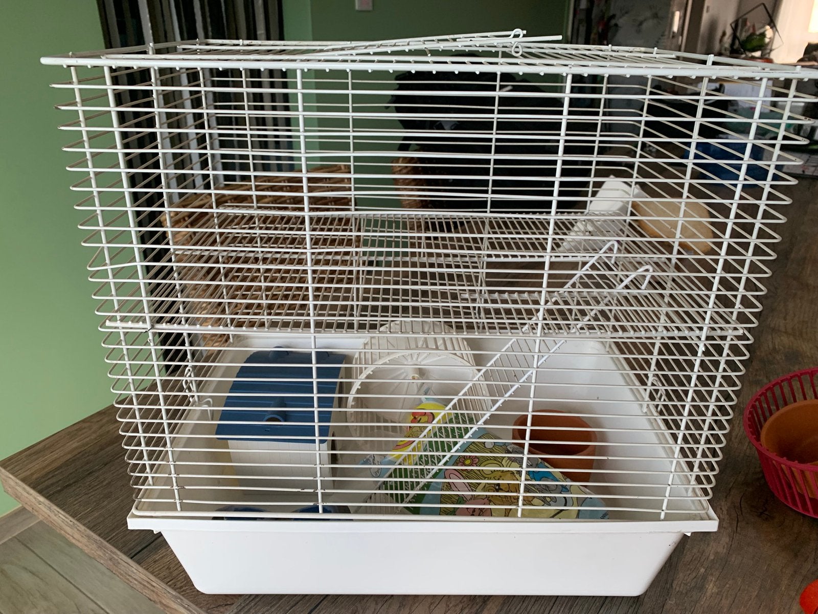Hamsterkooi met dubbeldeks, Dieren en Toebehoren, Ophalen, Zo goed als nieuw, Kooi, Hamster