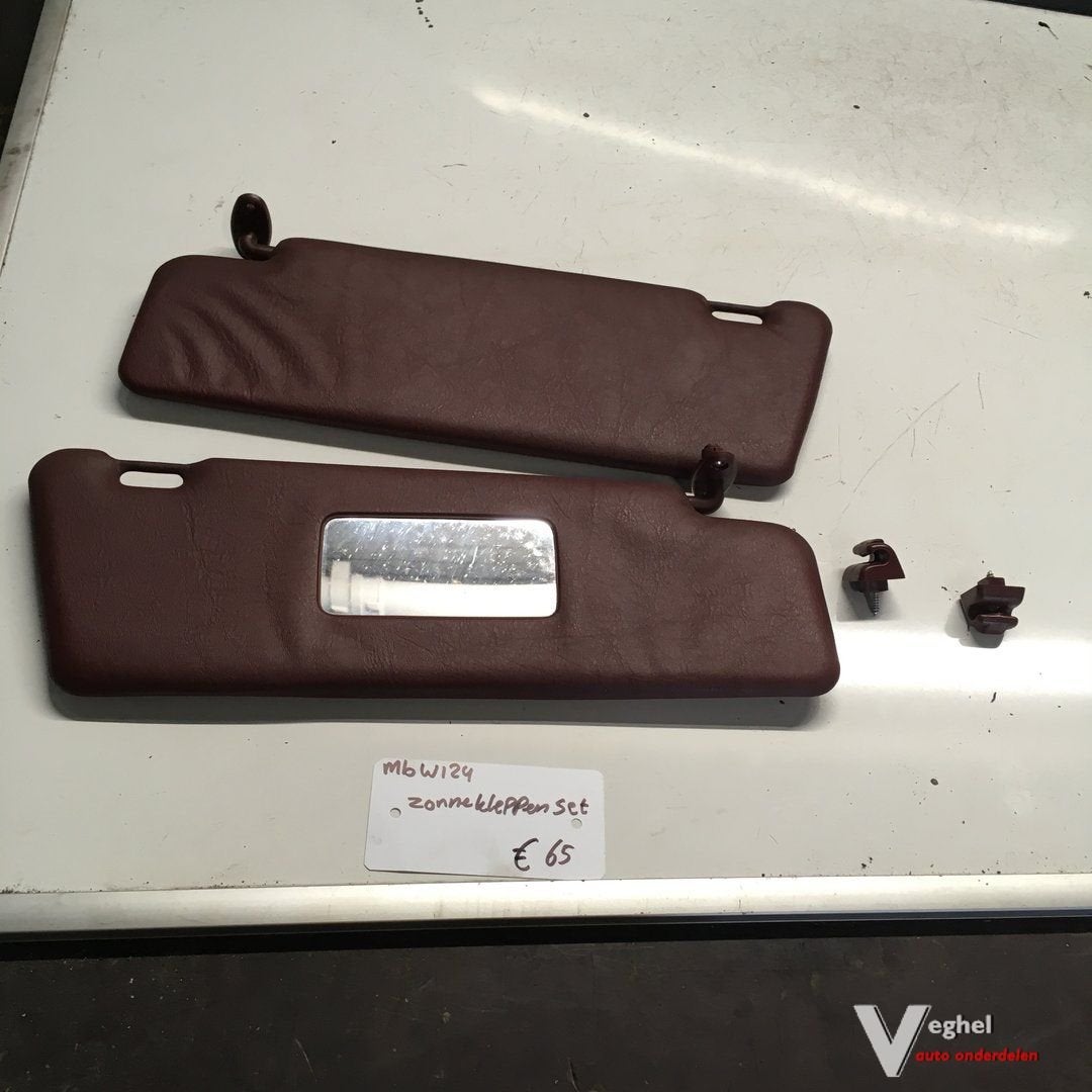 Mercedes W124 Zonnekleppen set Rood, Auto-onderdelen, Gebruikt, -, -, Ophalen of Verzenden