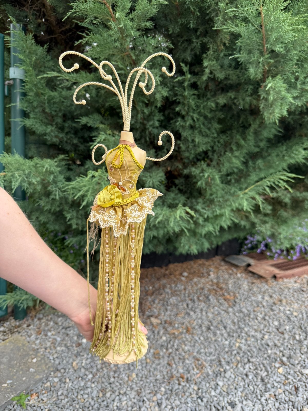 Porte-bijoux mannequin décoratif, Neuf, Vintage, Vert, Autres matériaux