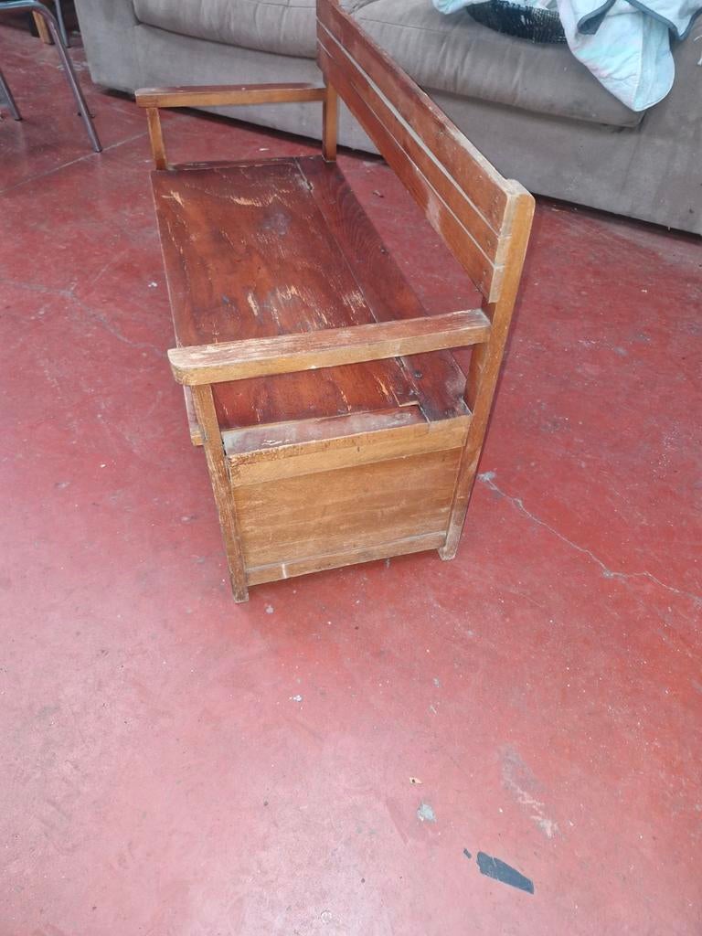 Banc vintage pour enfants avec espace de rangement en bon ét, Enlèvement