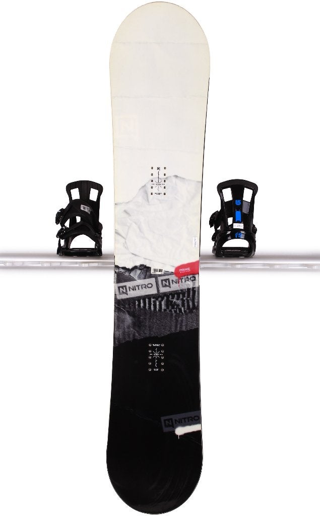 163 cm snowboard NITRO PRIME RAW WIDE 2024, Black/white, Verzenden, Gebruikt, Board