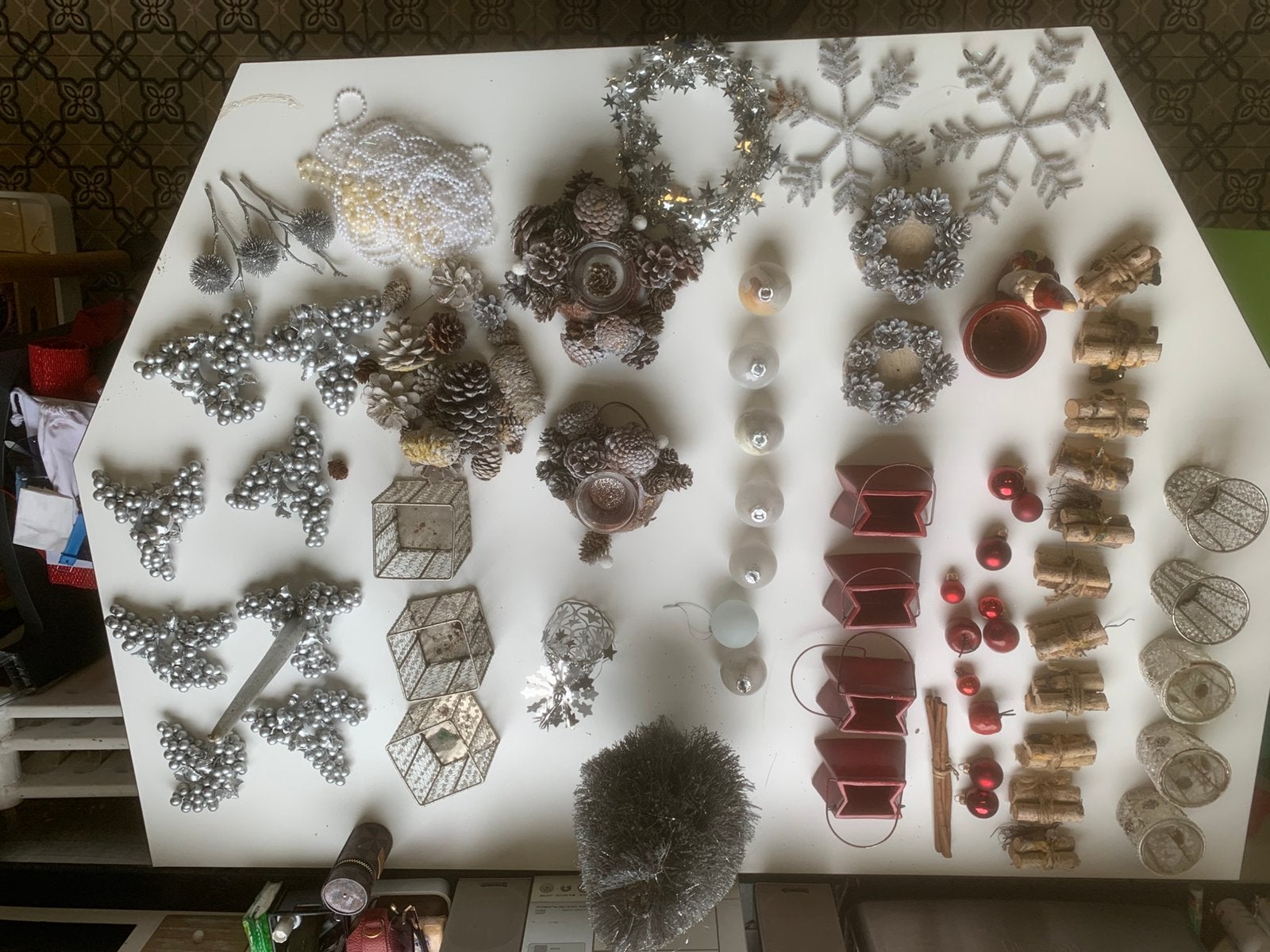 Tafeldecoratie voor Kerstmis, Ophalen, Gebruikt