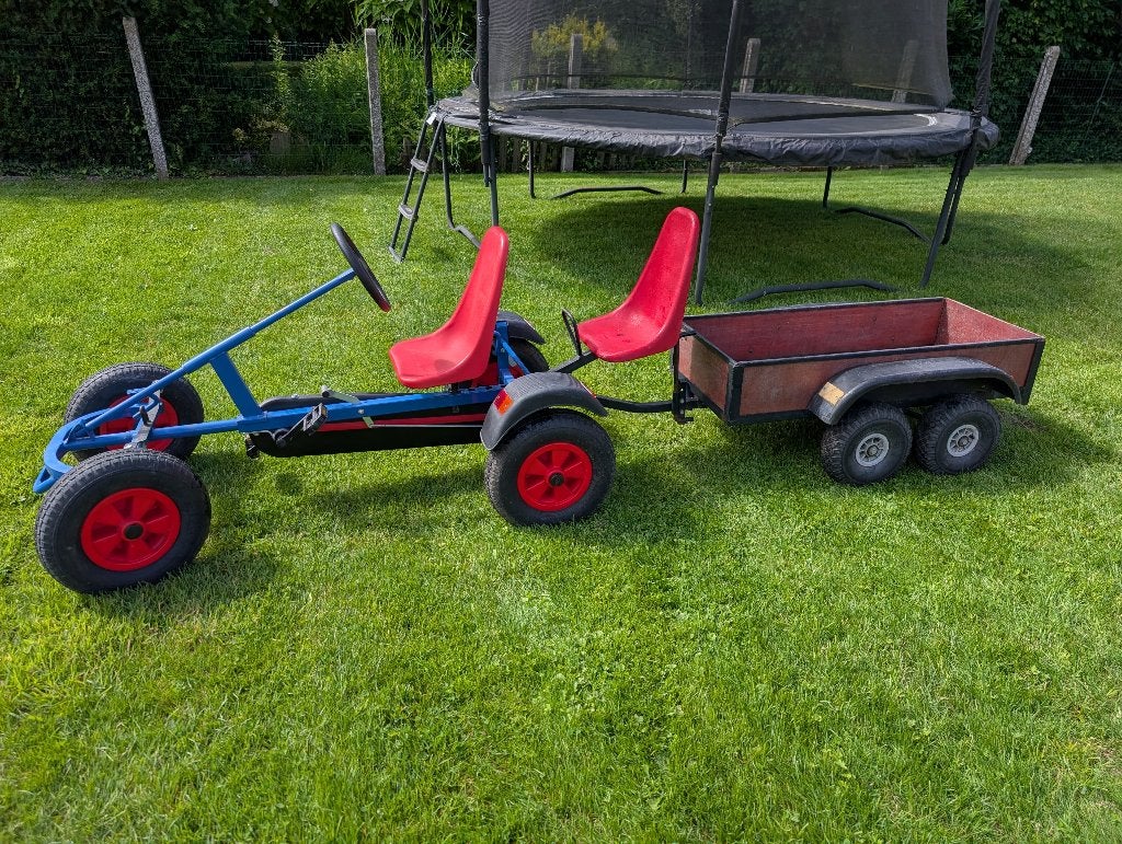 Berg skelter met remorque en 2 zitjes, Ophalen, Zo goed als nieuw, Berg, Vrijloopautomaat