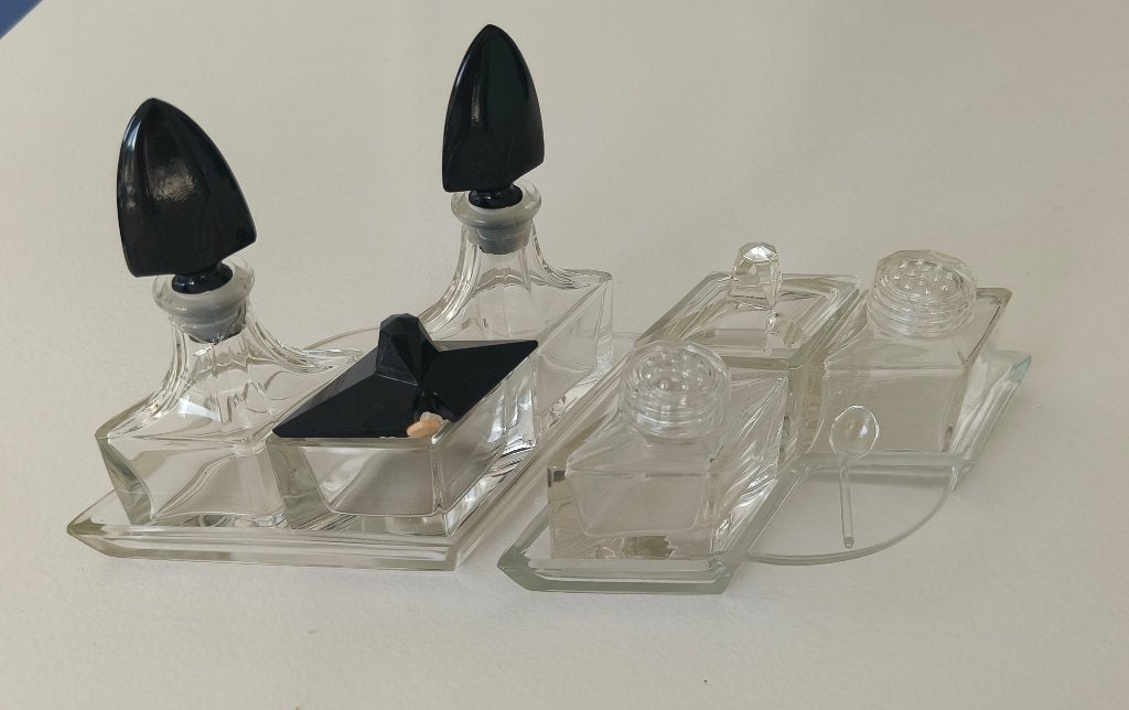 Art-deco tafelset peper-zout, Ophalen of Verzenden