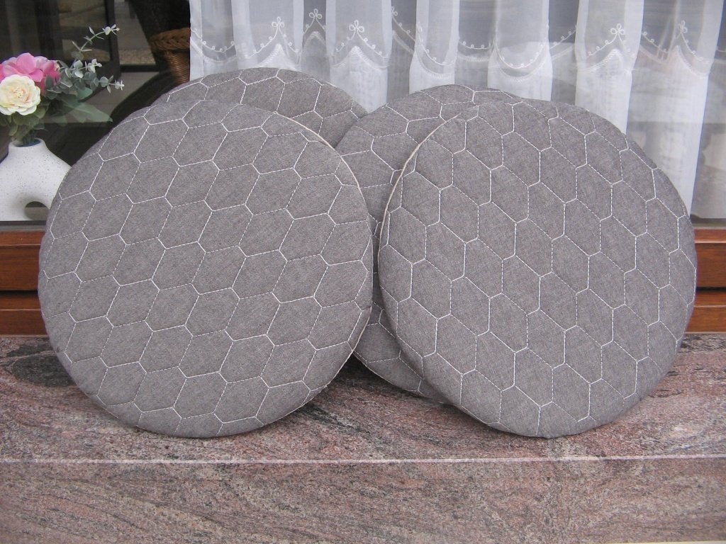 4 nieuwe anti slip kussens diamter 30 cm, Huis en Inrichting, Ophalen, Rond, Nieuw, Afneembare hoes