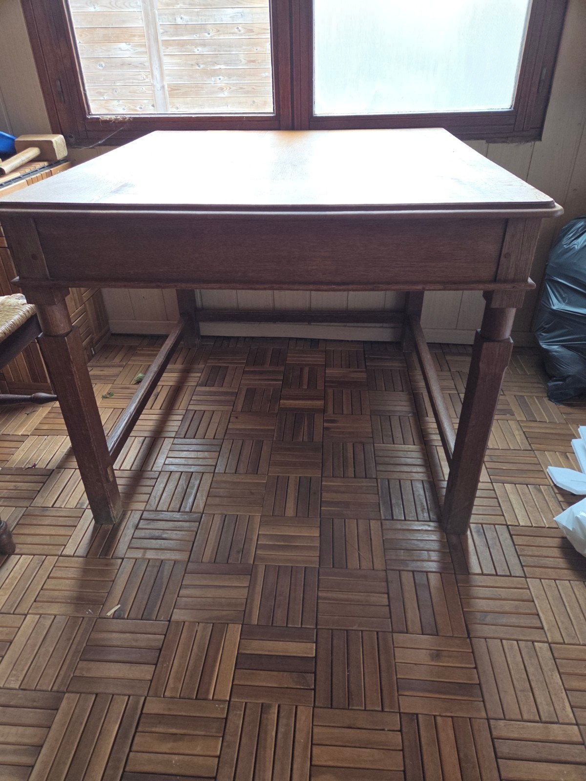 Antieke tafel met 4 stoelen, Ophalen
