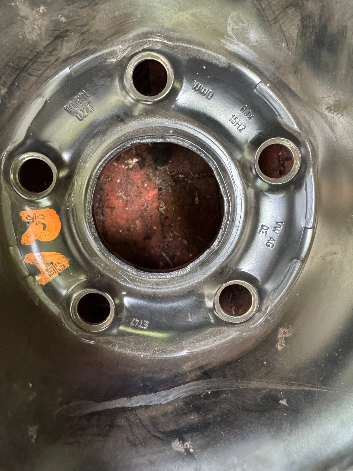 4 Originele VW Stalen Velgen (15 inch), Auto-onderdelen, Ophalen of Verzenden, Volkswagen