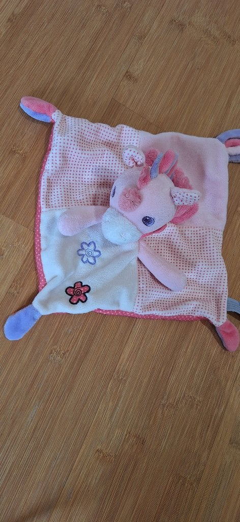 Doudou licorne carré rose Nicotoy, Enfants & Bébés, Jouets | Peluches, Neuf, Enlèvement ou Envoi, Rose, Moyen (20 à 80 cm)