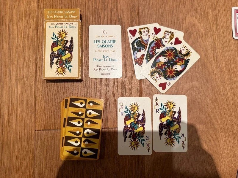 Speelkaarten Les Quatre Saisons Picart Le Doux Grimaud 1983, Ophalen of Verzenden, Zo goed als nieuw, Speelkaart(en)